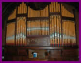 Organ pipes decorated