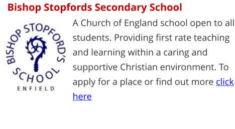 Bishop Stopfords Secondary School  A Church of England school open to all students. Providing first rate teaching and learning within a caring and supportive Christian environment. To apply for a place or find out more click here